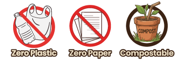 rekaffee zero plastic, zero paper and compostable icon